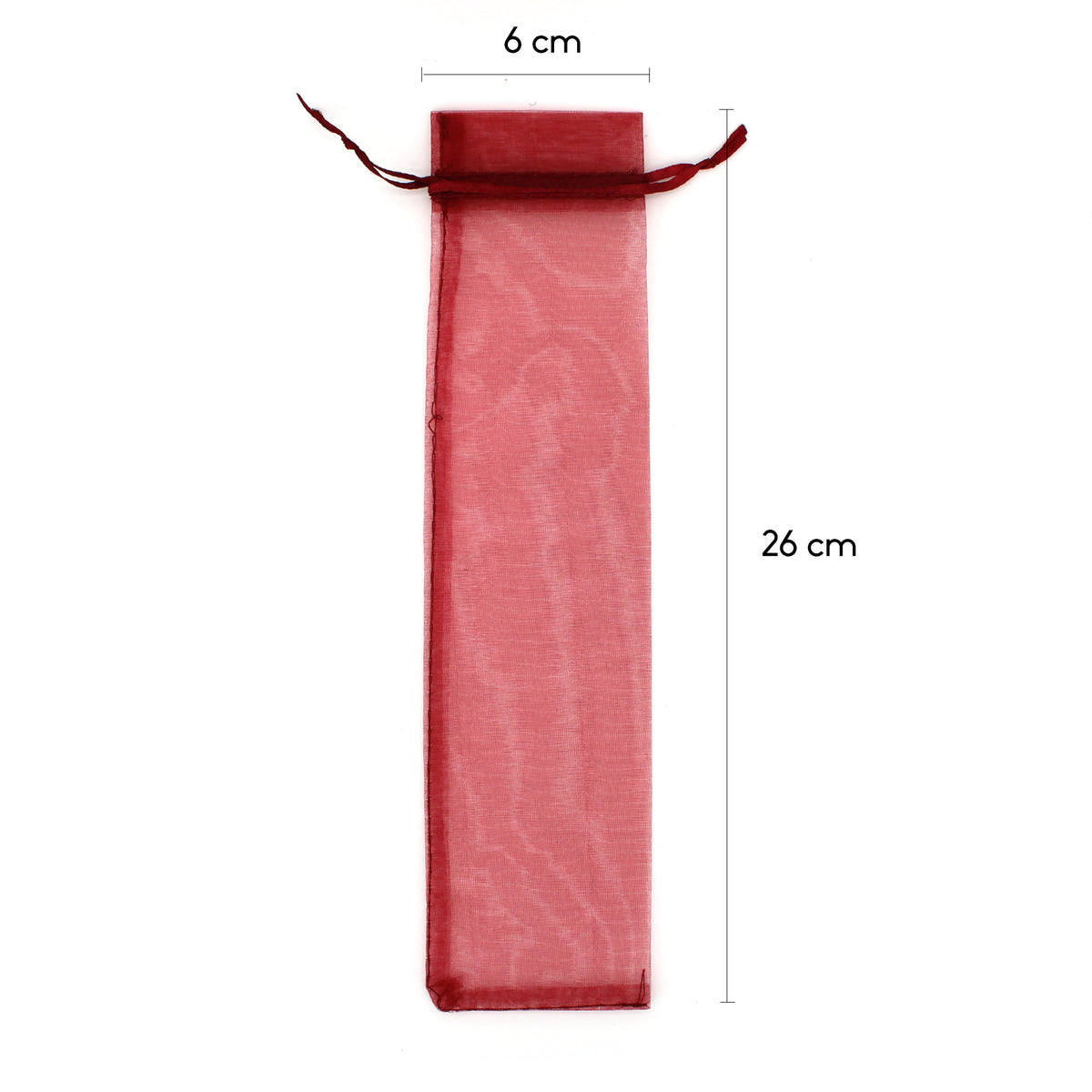 Lot de 50 Pochettes en Organza Bordeaux pour Éventails – Élégantes et Raffinées