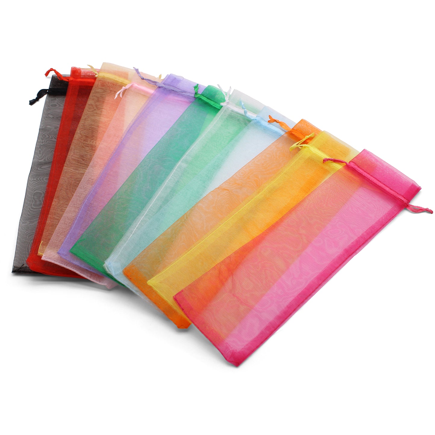 Lot de 50 Pochettes en Organza Dorées pour Éventails – Chic et Brillantes