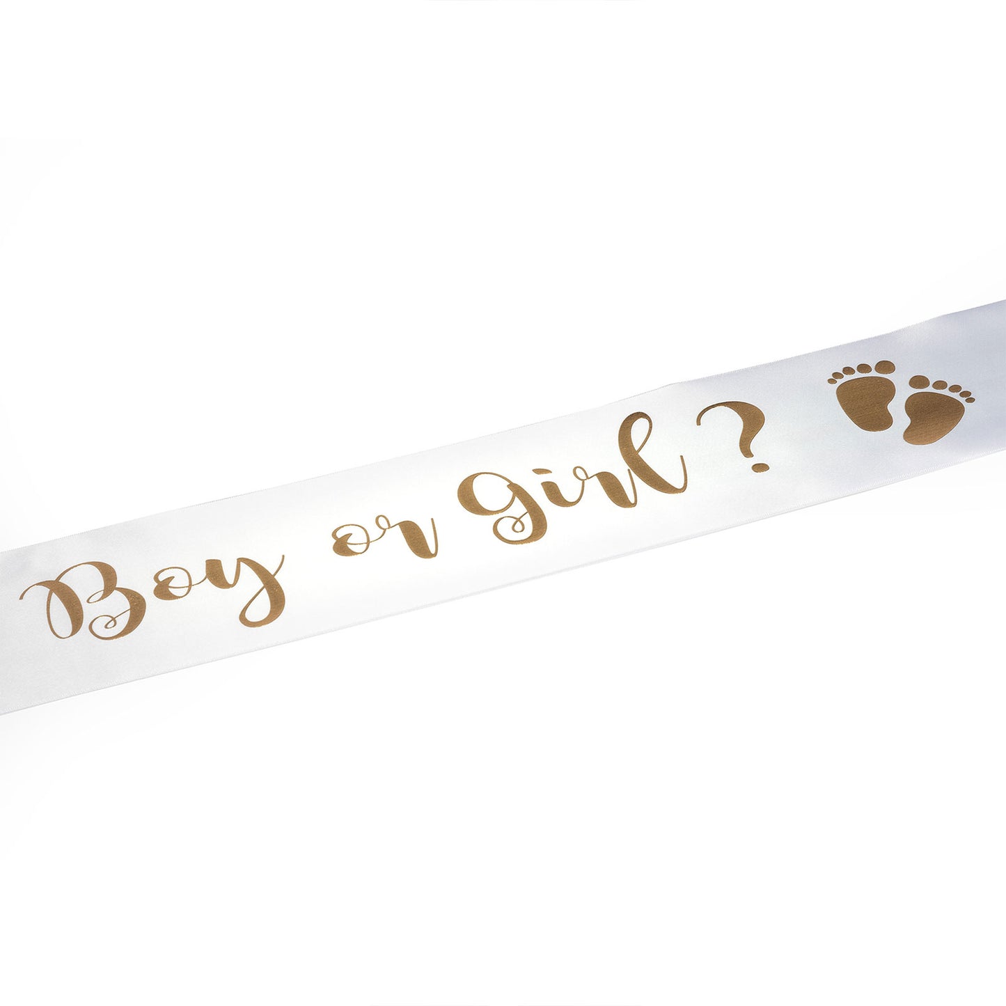 Echarpe Boy or Girl pour Gender Reveal - Blanche et Or