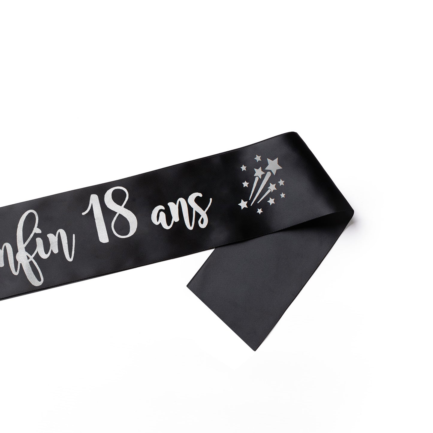 Echarpe Enfin 18 ans pour fêter sa majorité - Noire et Argent