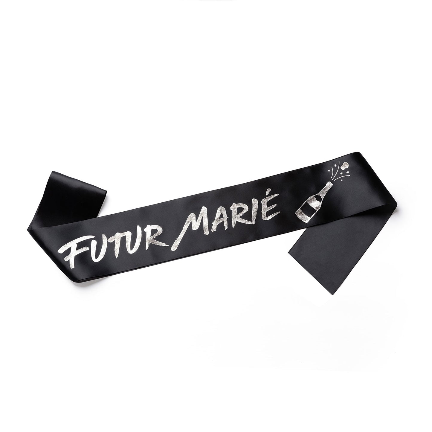 Echarpe Futur Marié pour EVG - Noire et Argent