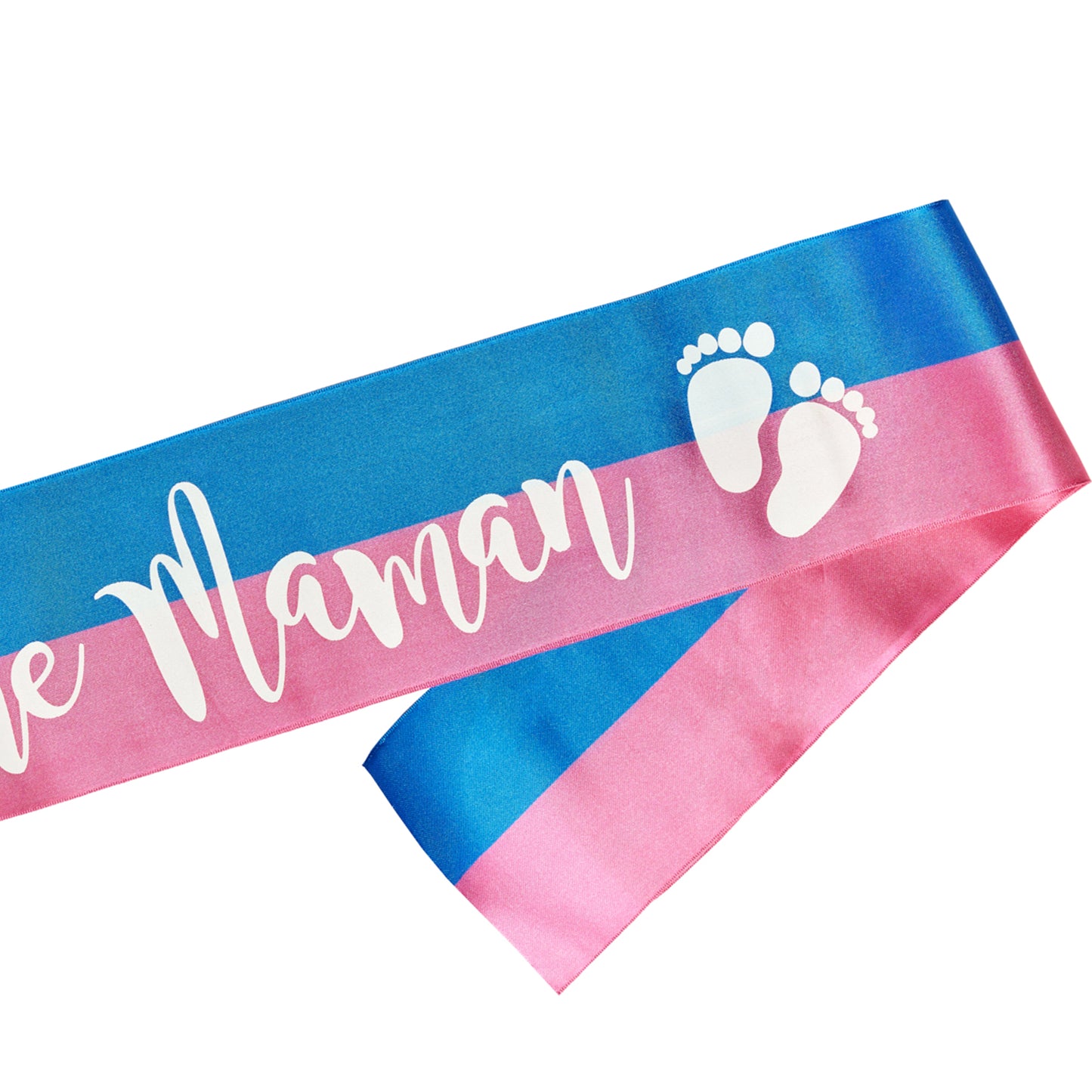 Echarpe Future Maman pour Gender Reveal - Bleu et Rose