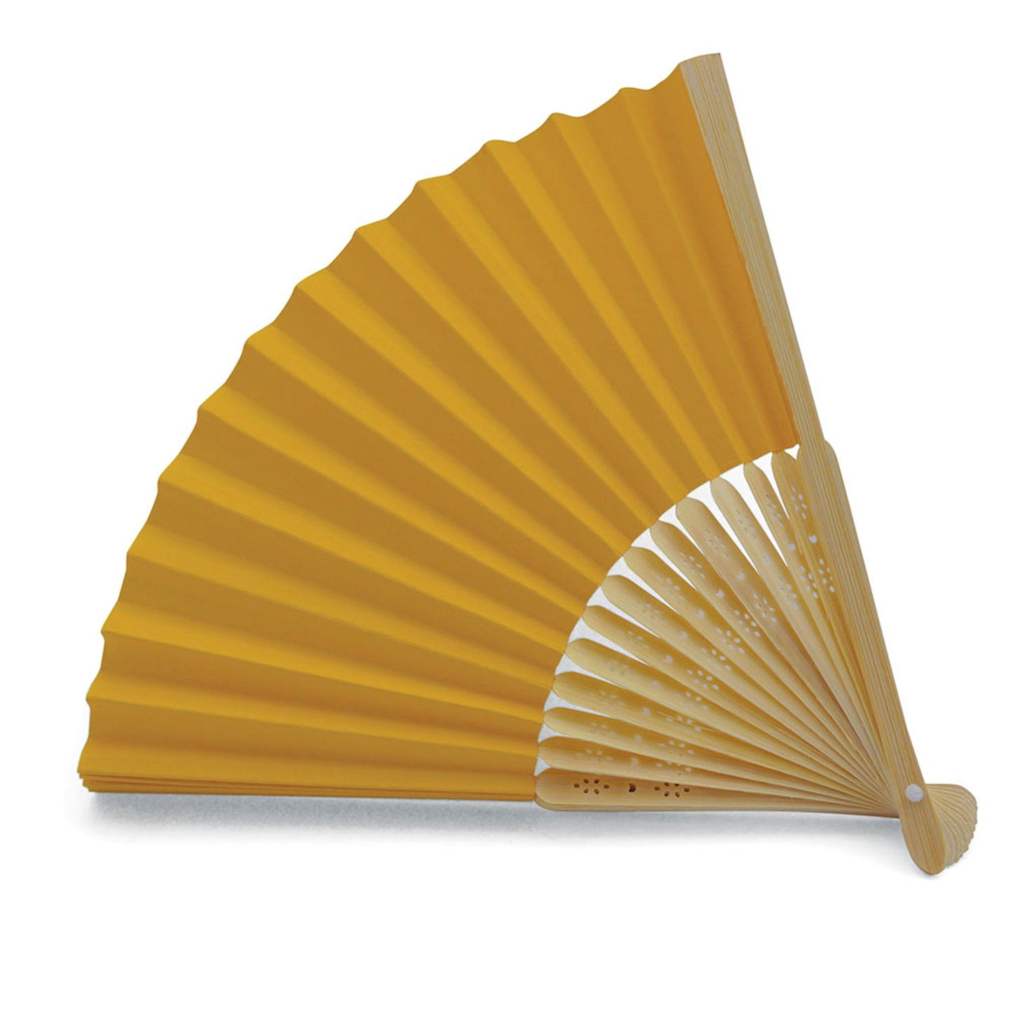 Eventails en Papier et Bambou - Couleur Orange - Par 10, 20 ou 50 Eventails
