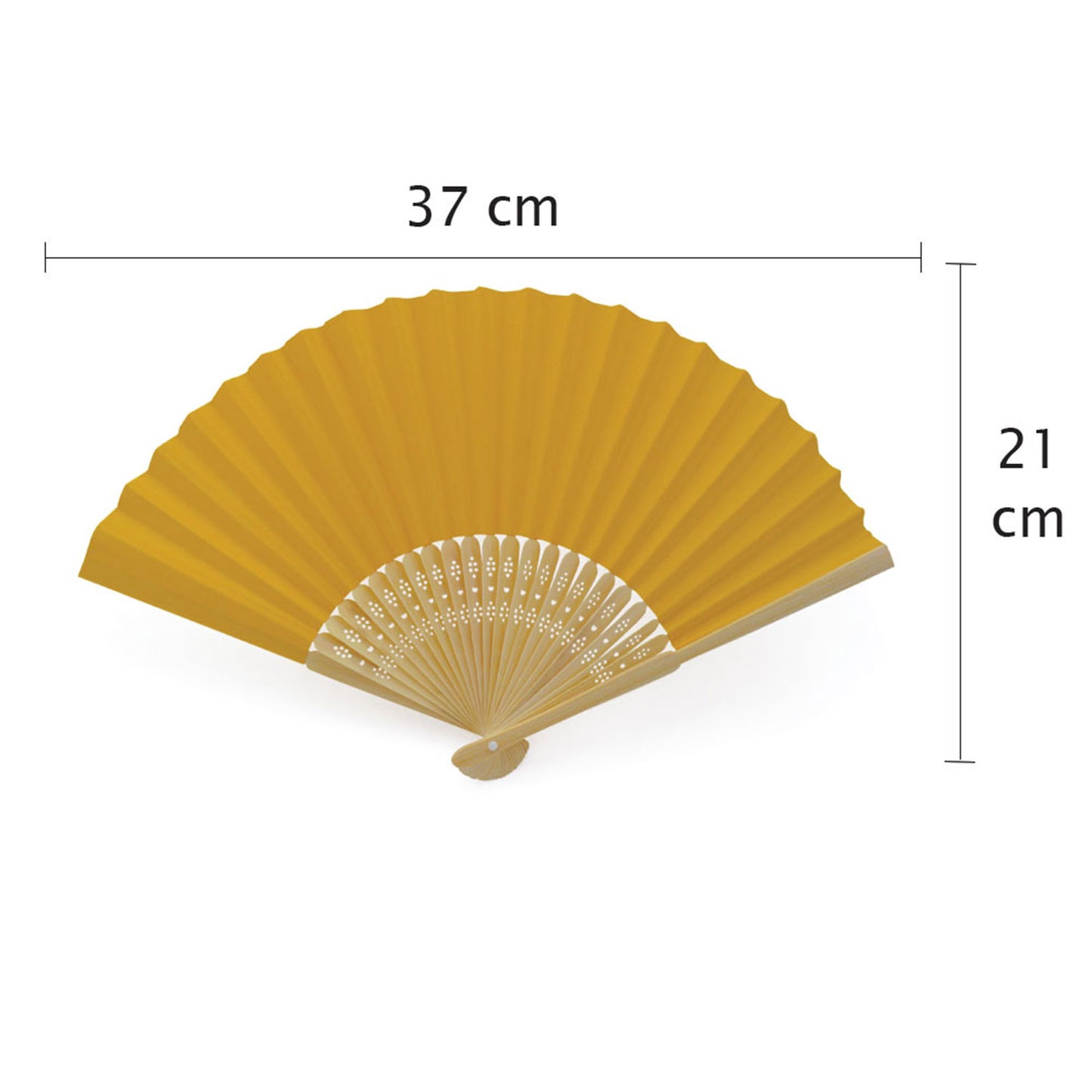 Eventails en Papier et Bambou - Couleur Orange - Par 10, 20 ou 50 Eventails