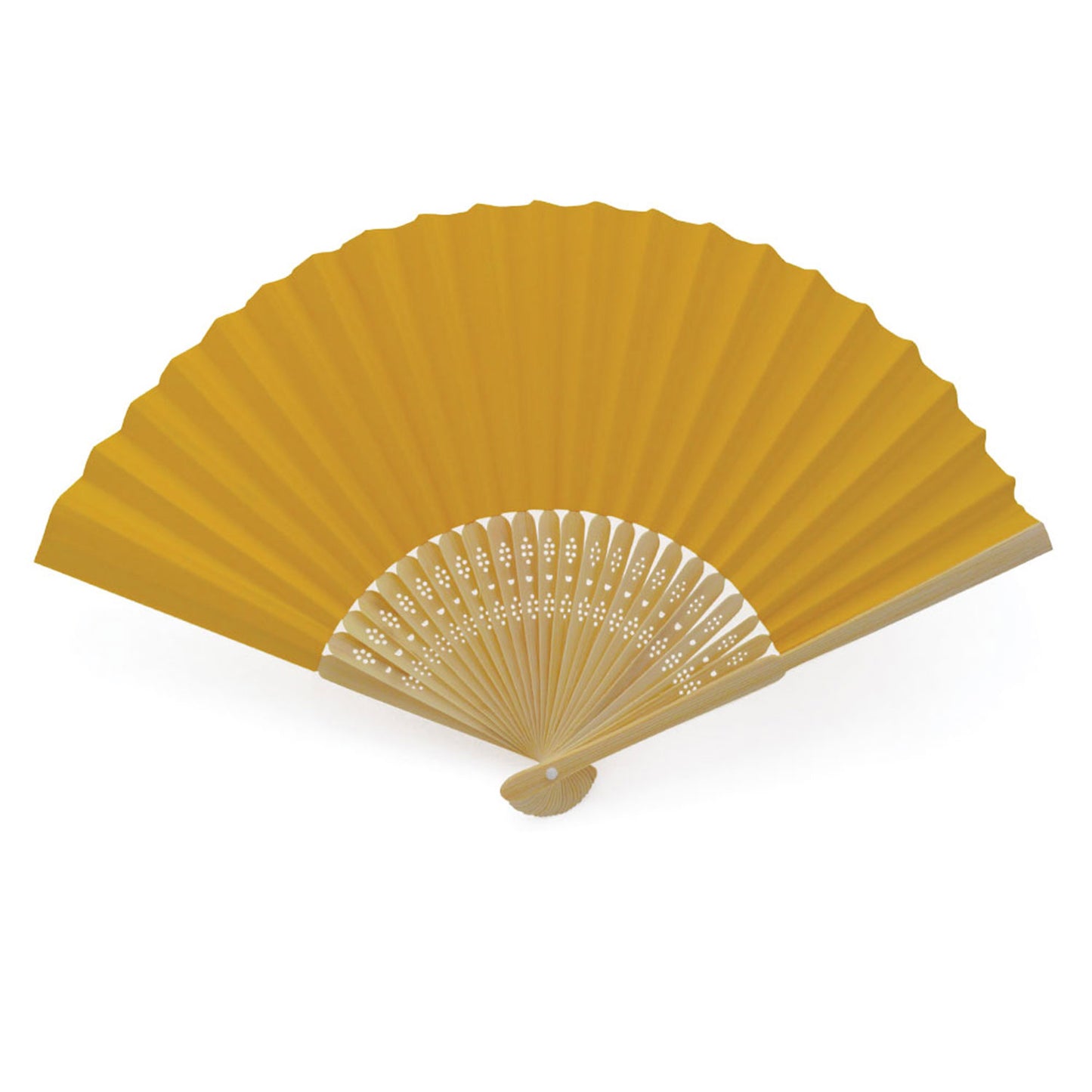 Eventails en Papier et Bambou - Couleur Orange - Par 10, 20 ou 50 Eventails