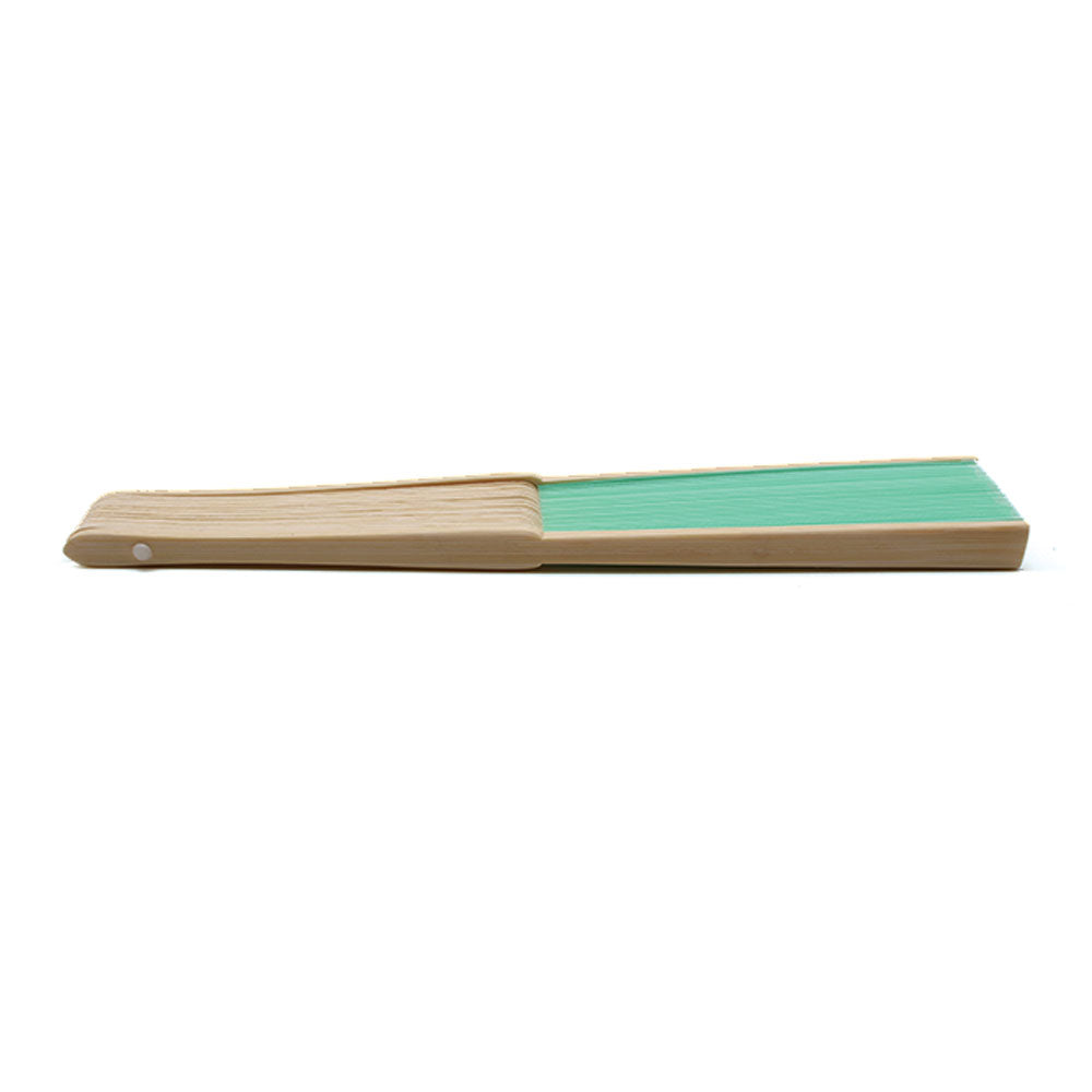 Eventails en Tissu et Bambou - Couleur Vert - Par 10, 20 ou 50 Eventails