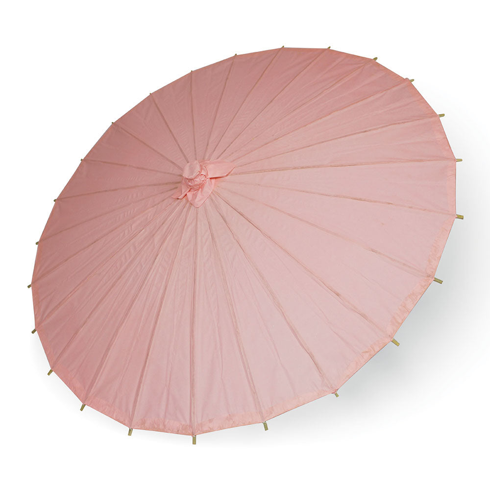 Lot de 10 Ombrelles Roses en Bambou et Papier - Ø88 cm