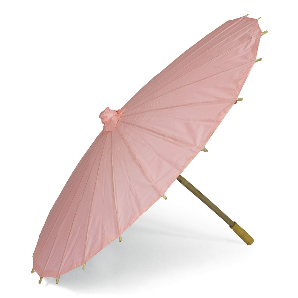 Lot de 10 Ombrelles Roses en Bambou et Papier - Ø88 cm