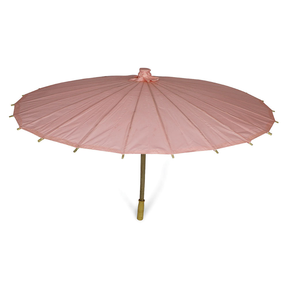 Lot de 10 Ombrelles Roses en Bambou et Papier - Ø88 cm