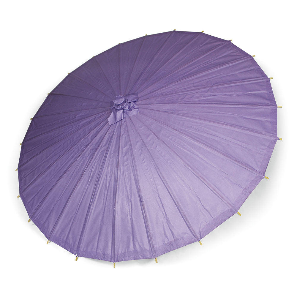 Lot de 10 Ombrelles Violettes en Bambou et Papier - Ø88 cm