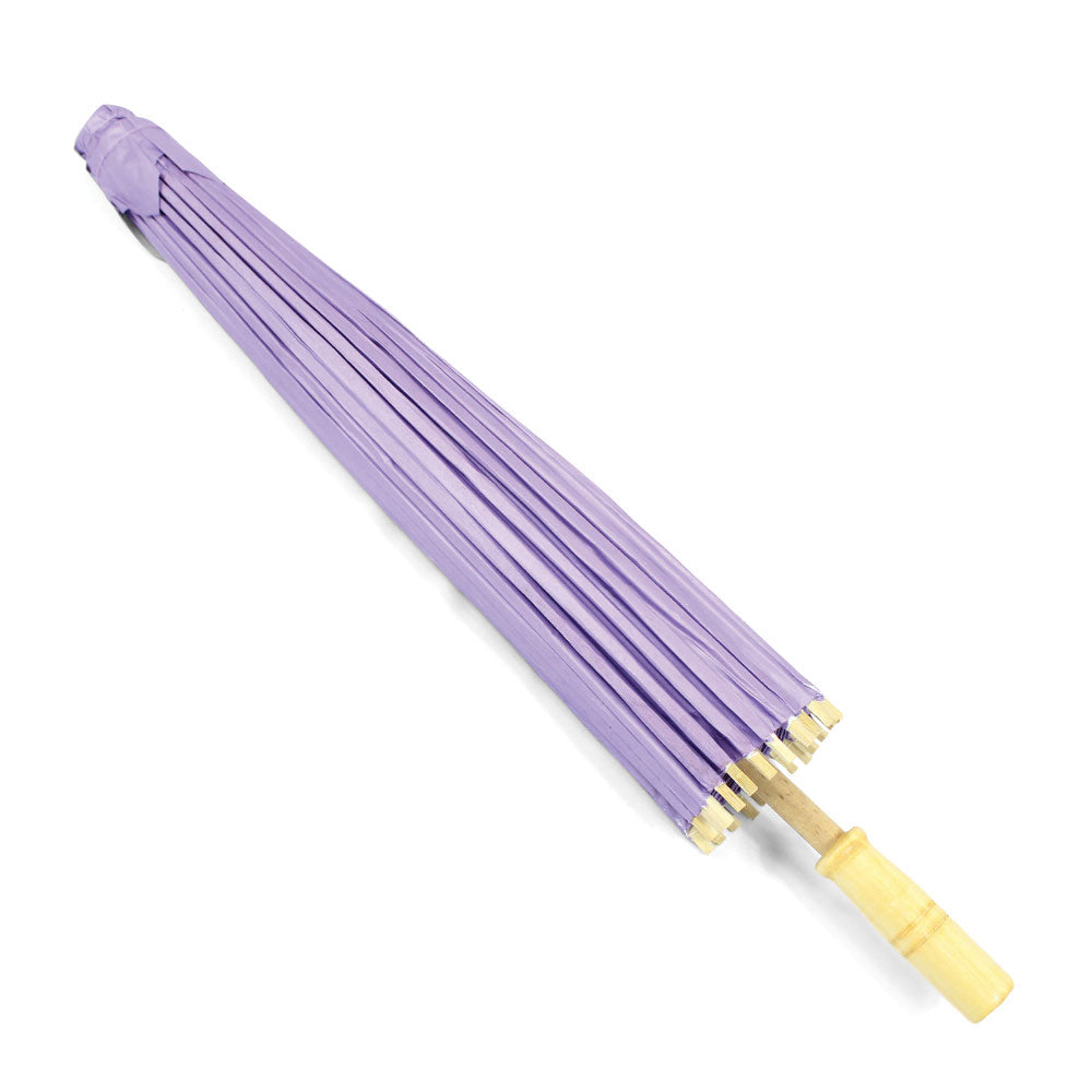 Lot de 10 Ombrelles Violettes en Bambou et Papier - Ø88 cm