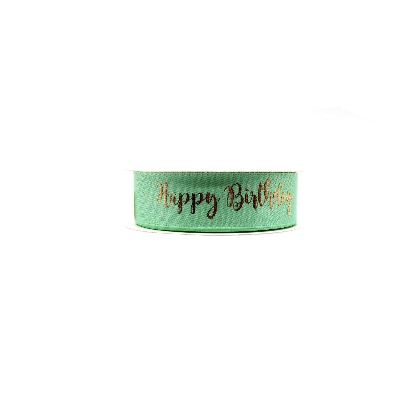Ruban Happy Birthday Vert et Or (19 mm)