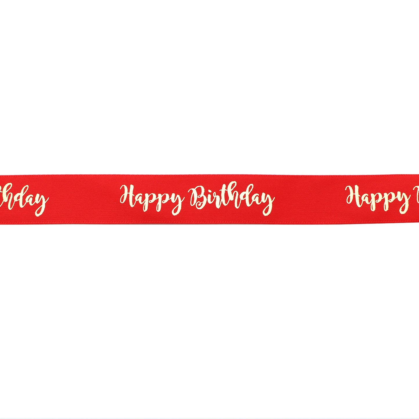 Ruban Happy Birthday Rouge et Or (19 mm)