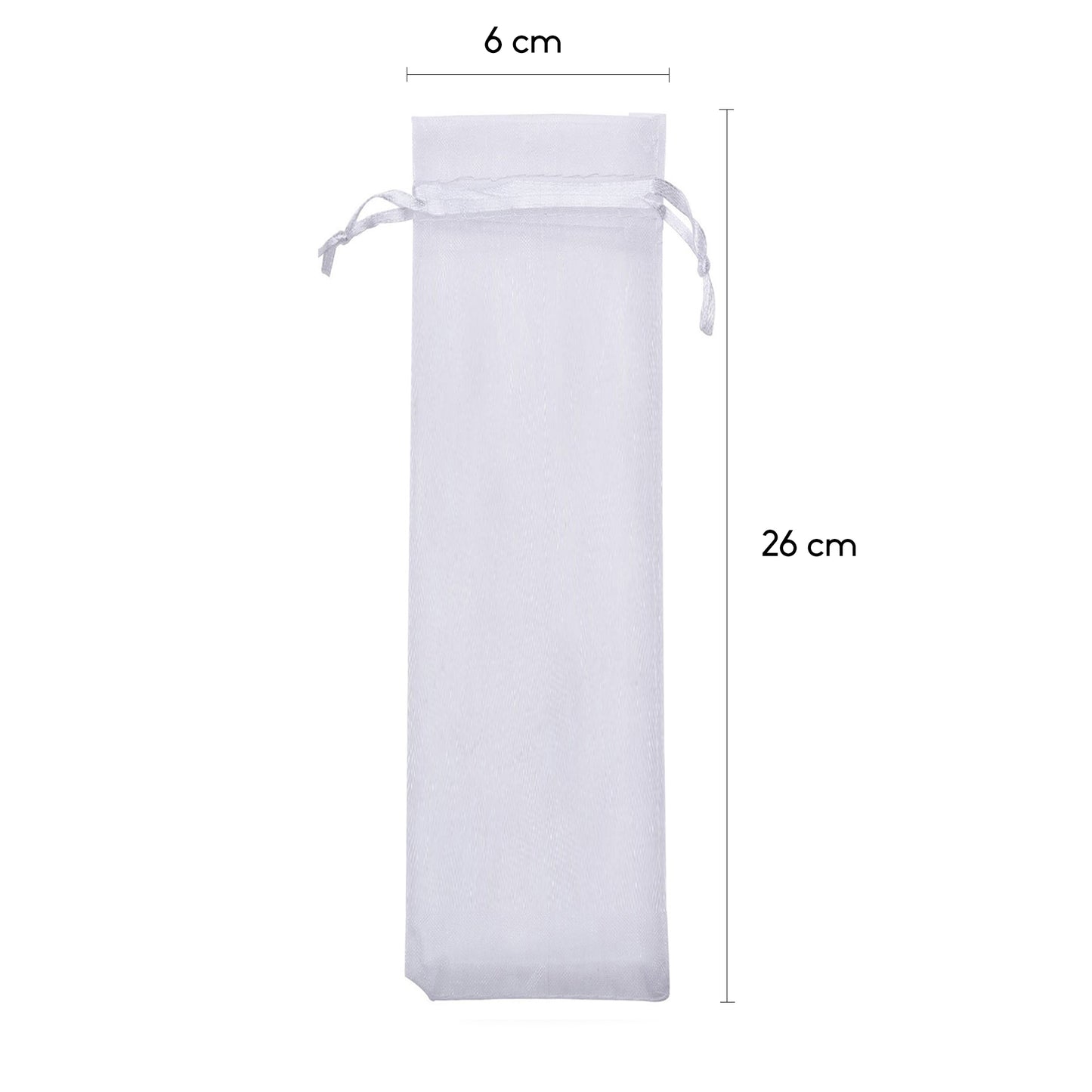 Lot de 50 Pochettes en Organza Blanches pour Éventails – Élégantes et Raffinées