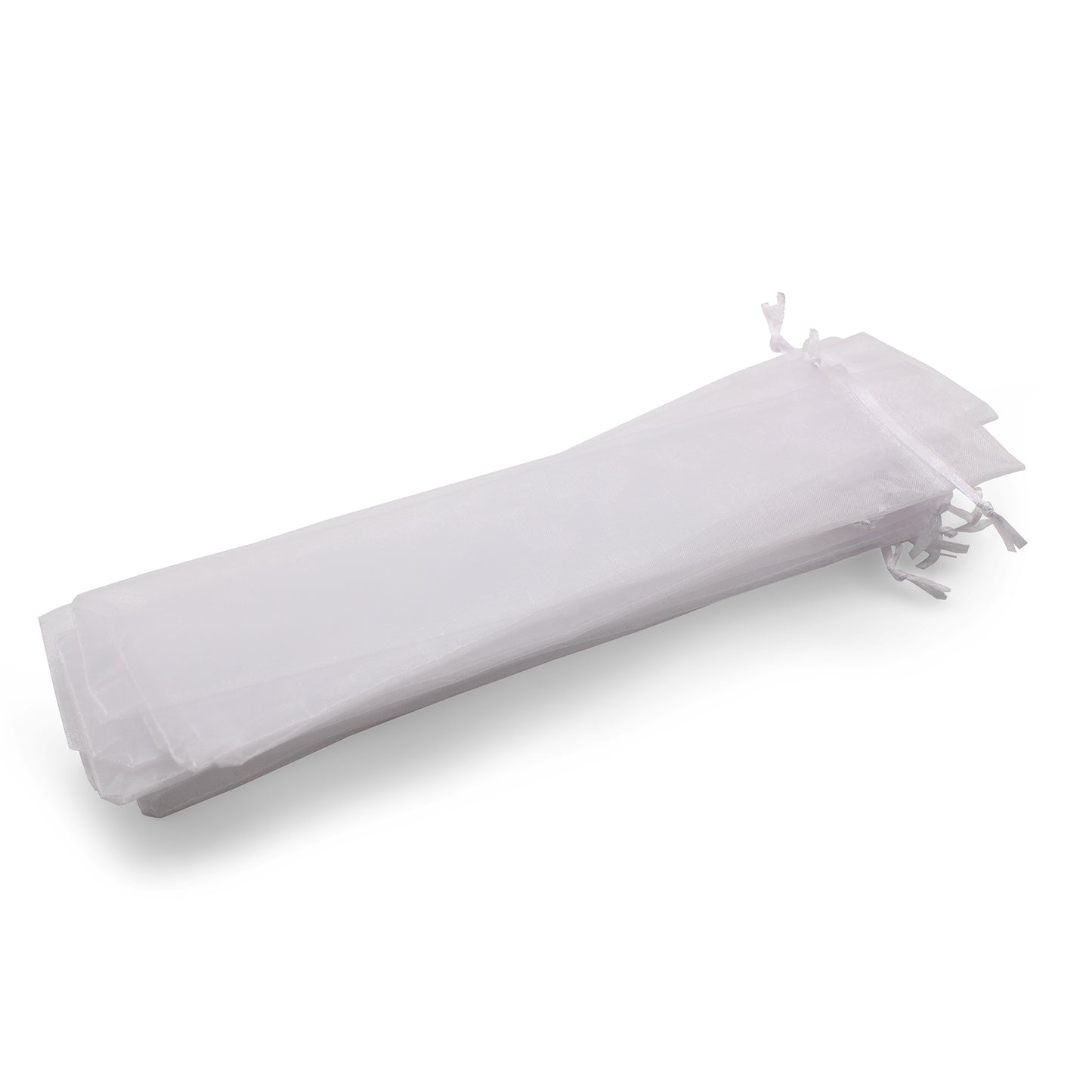 Lot de 50 Pochettes en Organza Blanches pour Éventails – Élégantes et Raffinées