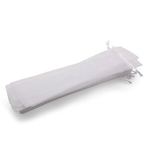 Lot de 50 Pochettes en Organza Blanches pour Éventails – Élégantes et Raffinées