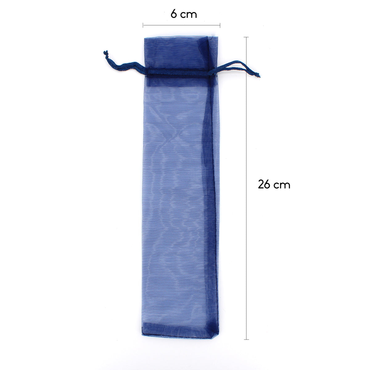 Lot de 50 Pochettes en Organza Bleu Nuit pour Éventails – Chic et Élégantes