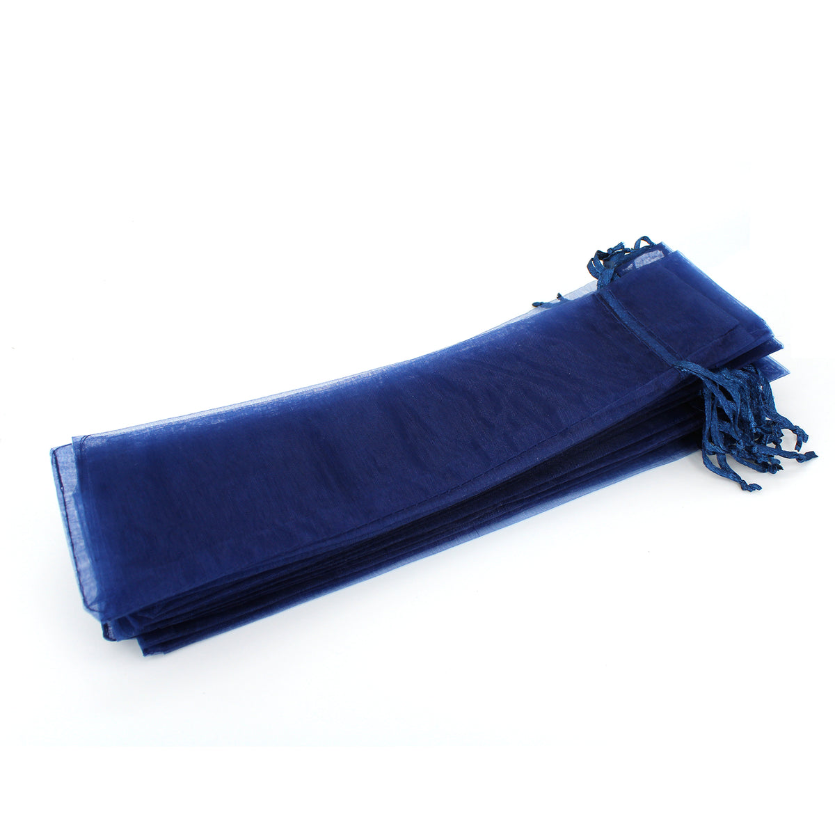 Lot de 50 Pochettes en Organza Bleu Nuit pour Éventails – Chic et Élégantes
