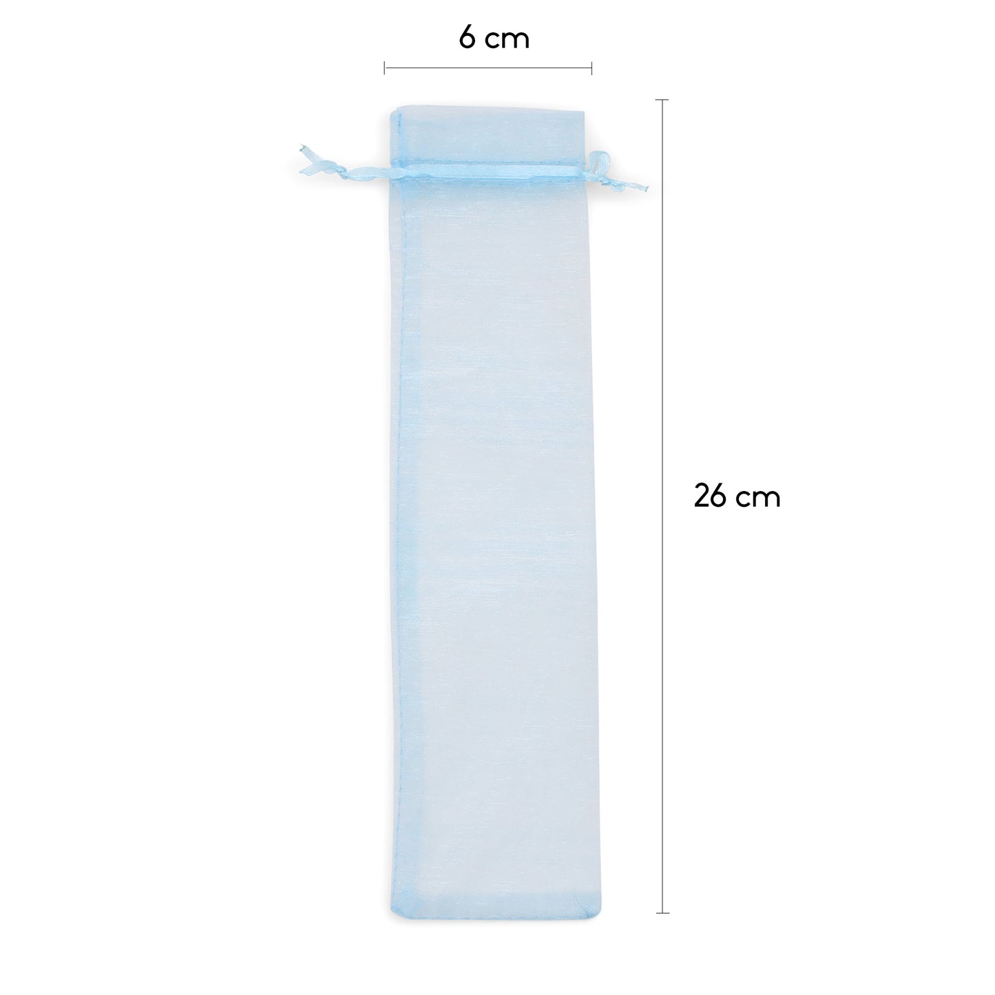 Lot de 50 Pochettes en Organza Bleues pour Éventails – Fraîches et Apaisantes