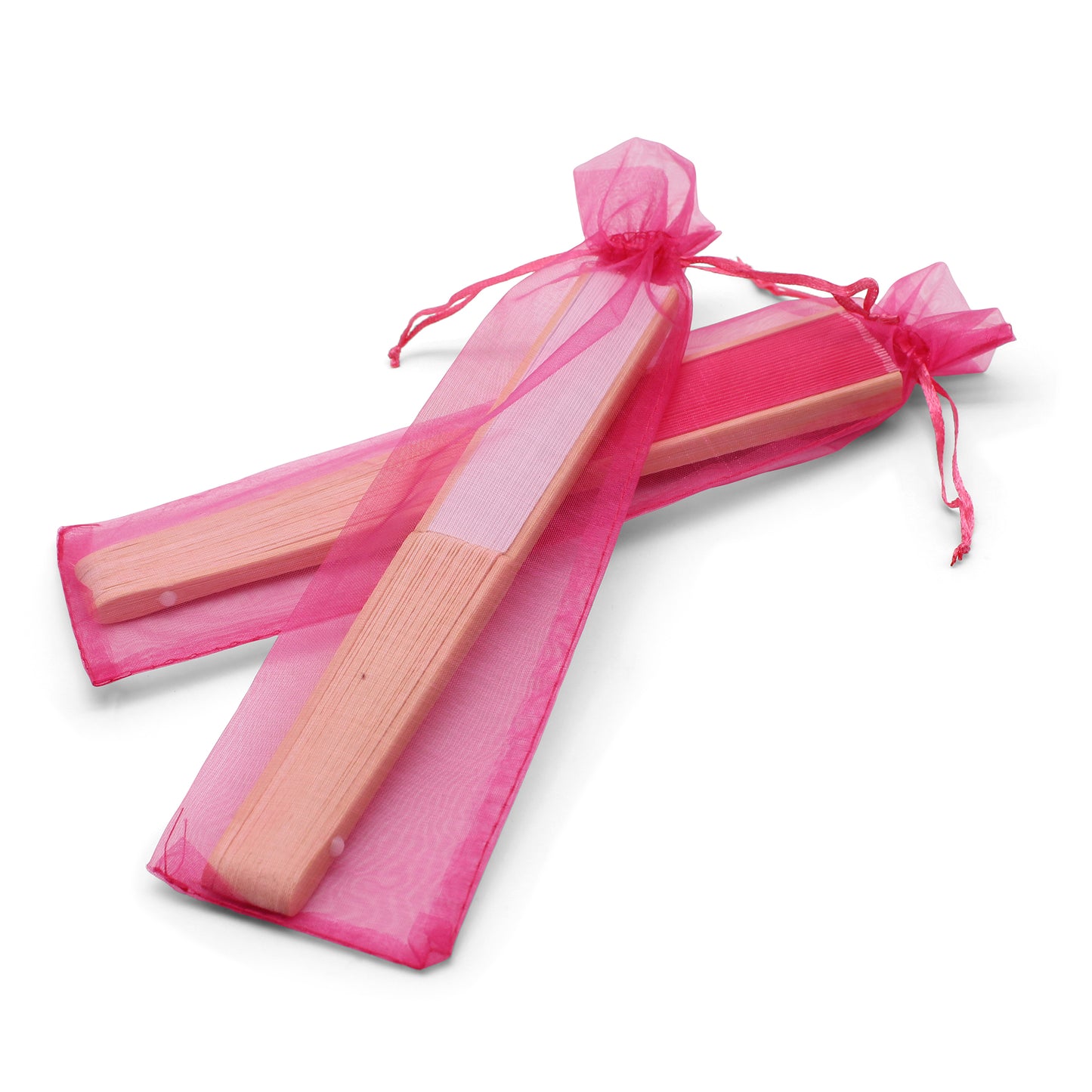 Lot de 50 Pochettes en Organza Fuchsia pour Éventails – Vives et Tendance