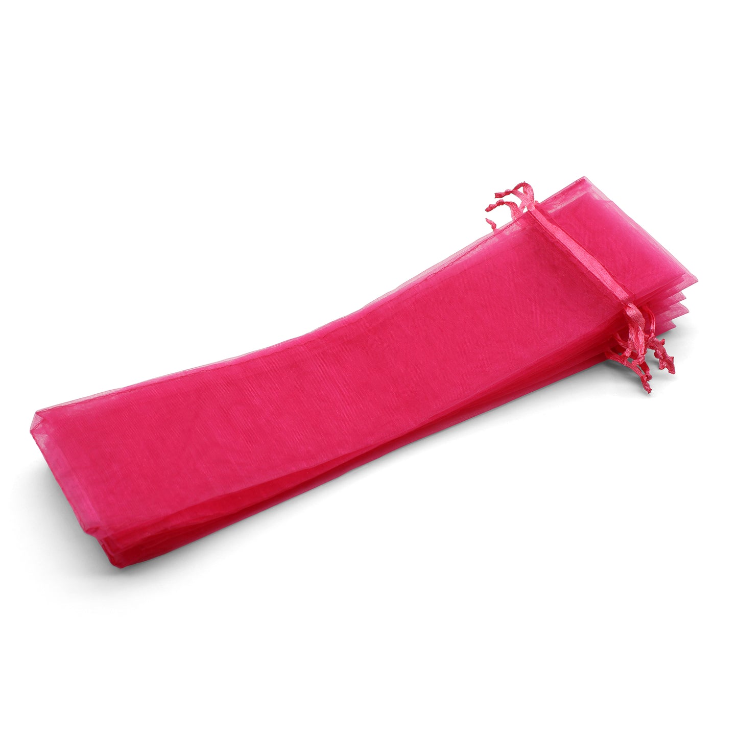 Lot de 50 Pochettes en Organza Fuchsia pour Éventails – Vives et Tendance