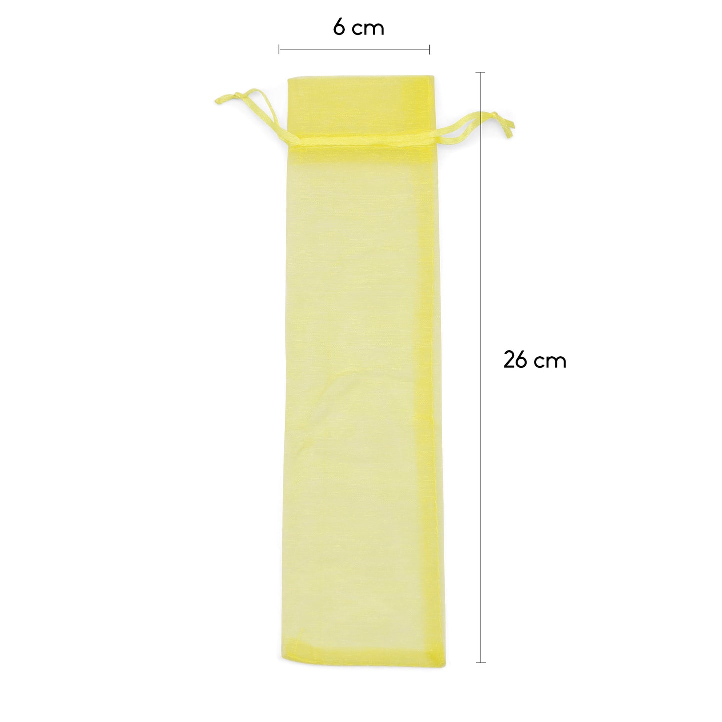 Lot de 50 Pochettes en Organza Jaunes pour Éventails – Solaires et Rayonnantes