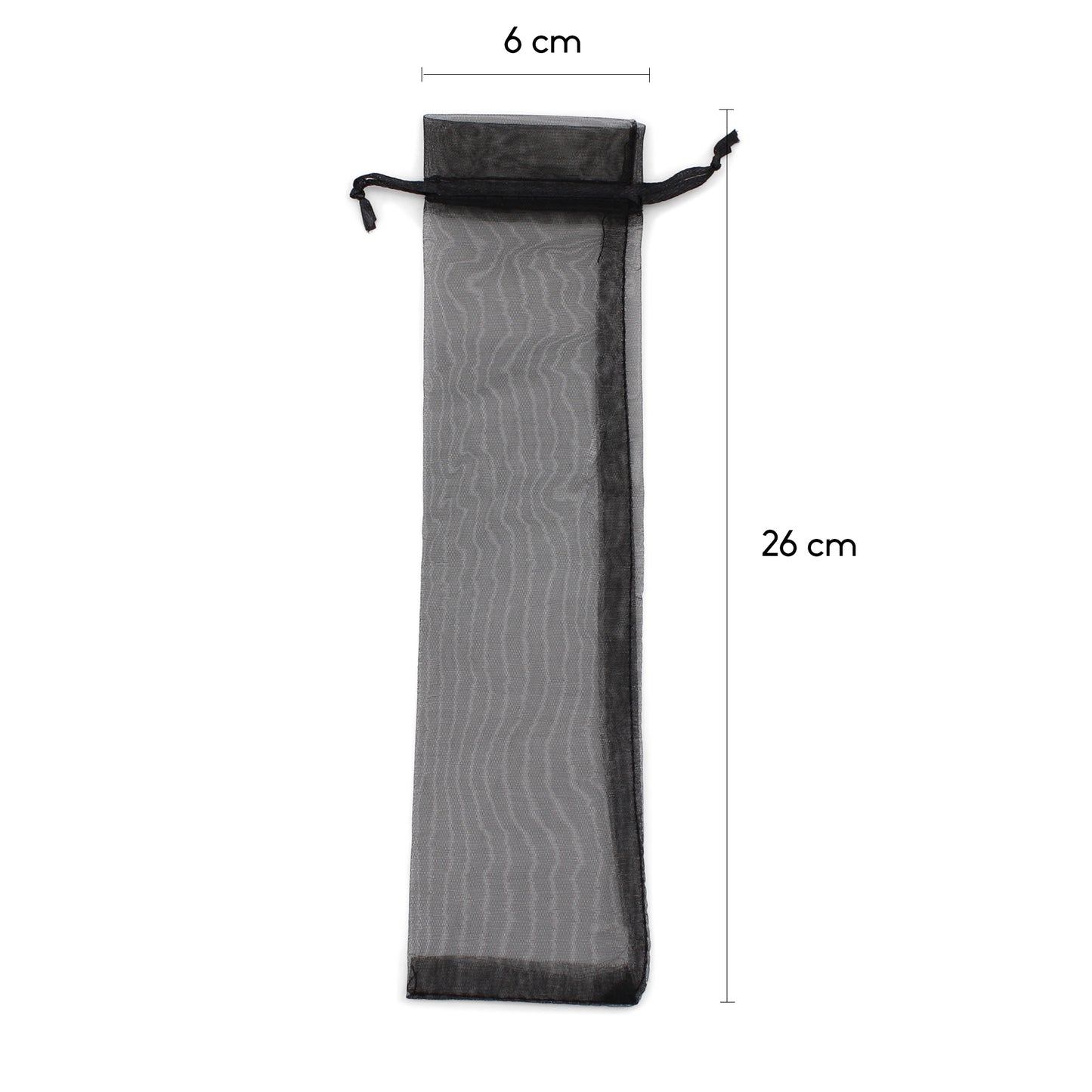 Lot de 50 Pochettes en Organza Noires pour Éventails – Modernes et Intemporelles