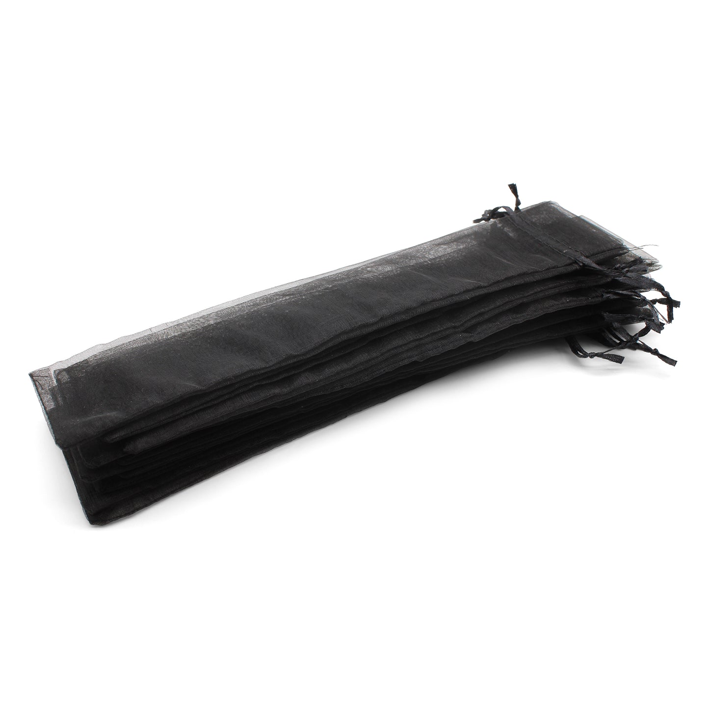 Lot de 50 Pochettes en Organza Noires pour Éventails – Modernes et Intemporelles