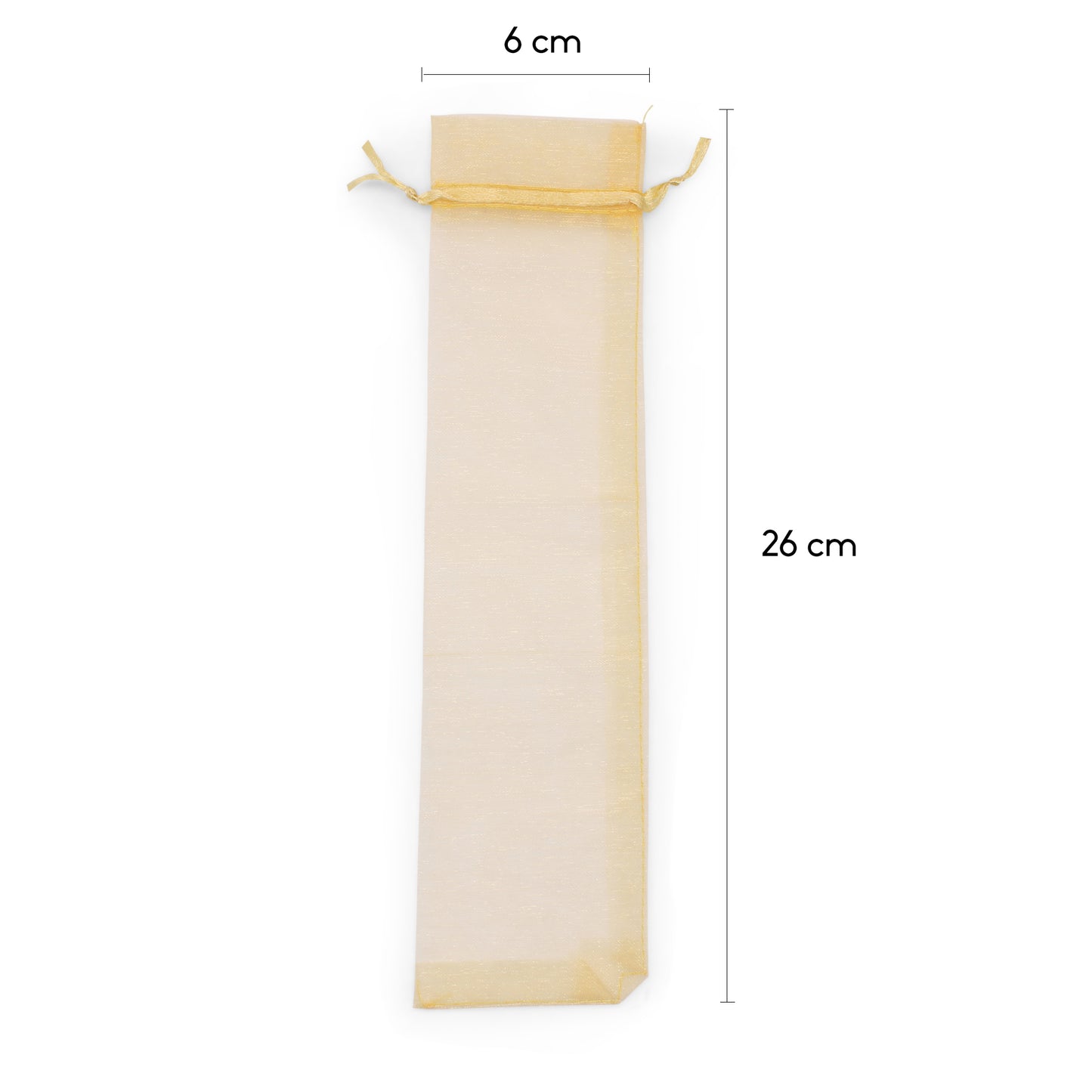 Lot de 50 Pochettes en Organza Dorées pour Éventails – Chic et Brillantes