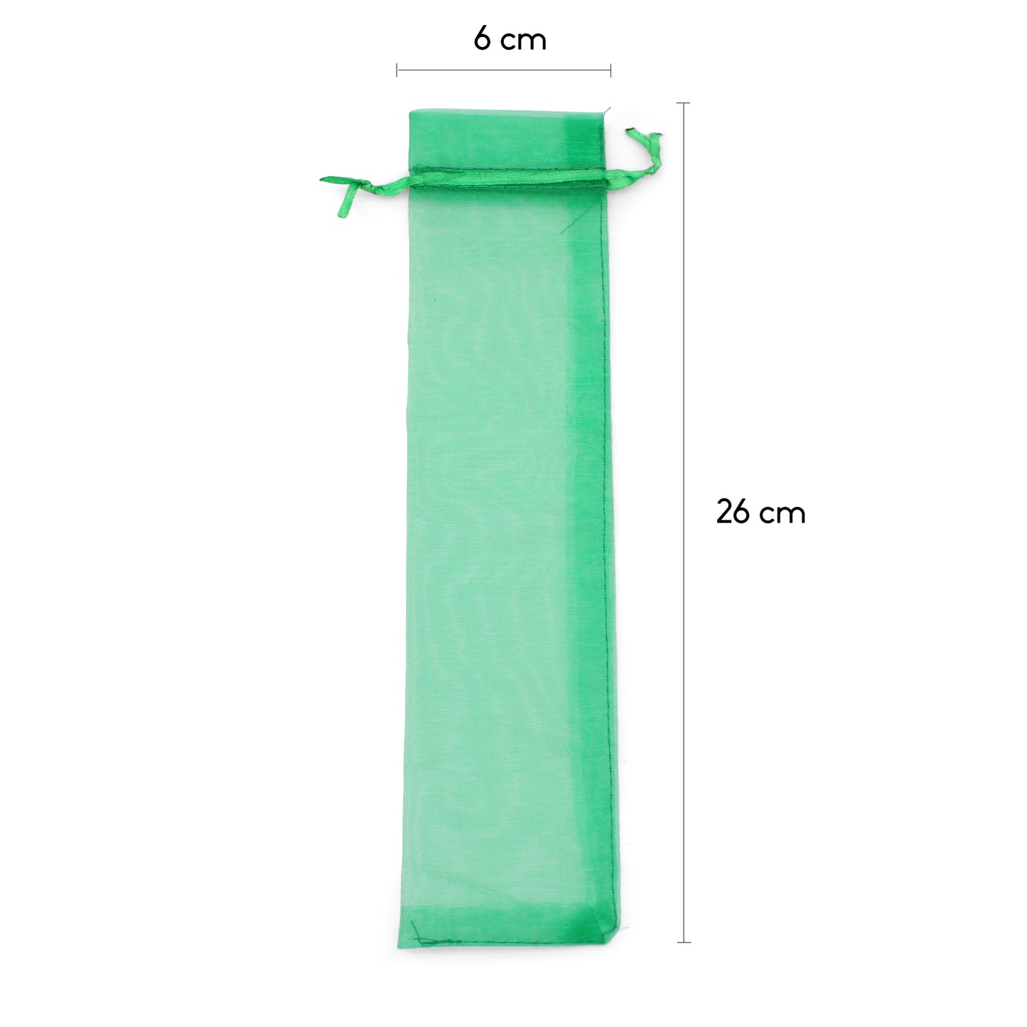 Lot de 50 Pochettes en Organza Vertes pour Éventails – Naturelles et Raffinées