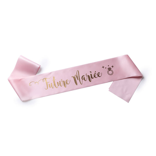 Echarpe Future Mariée pour EVJF - Rose et Or