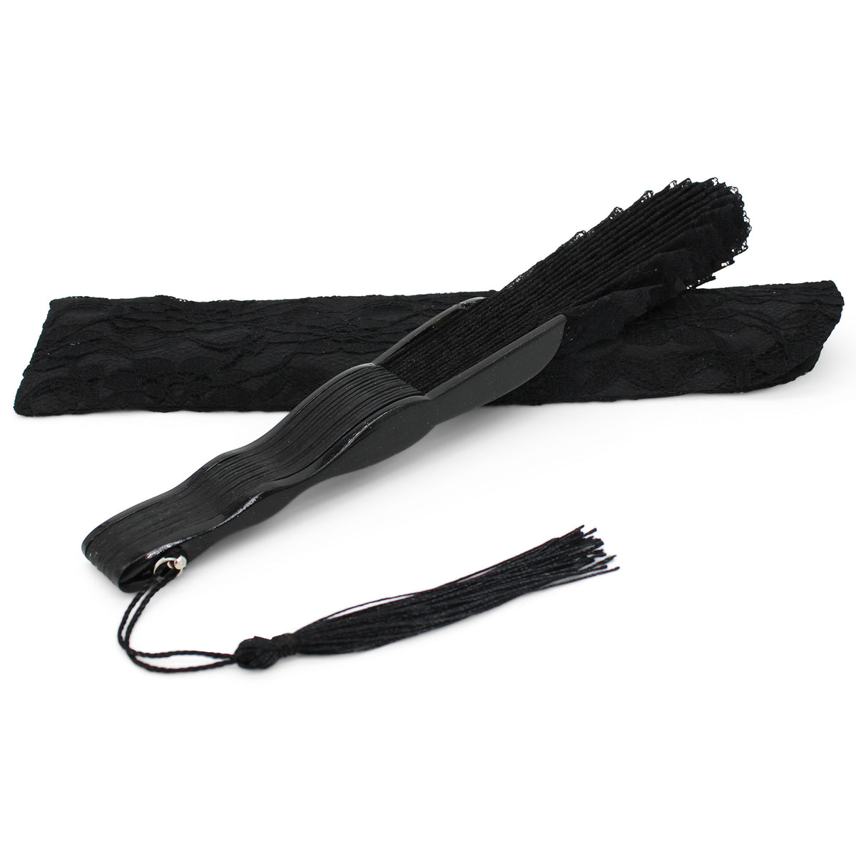 Éventail de mariée coquillage noir OLILLY pour mariage chic et gala