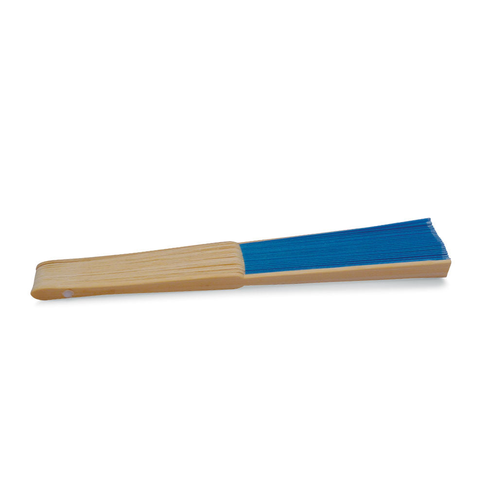Eventails en Tissu et Bambou - Couleur Bleu - Par 10, 20 ou 50 Eventails