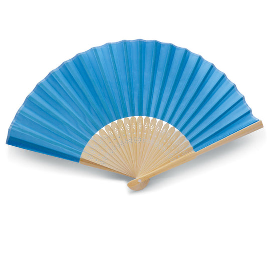 Eventails en Papier et Bambou - Couleur Bleu - Par 10, 20 ou 50 Eventails