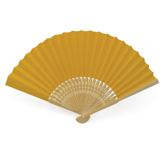 Eventails en Papier et Bambou - Couleur Orange - Par 10, 20 ou 50 Eventails