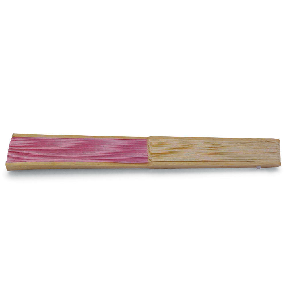 Eventails en Papier et Bambou - Couleur Rose - Par 10, 20 ou 50 Eventails