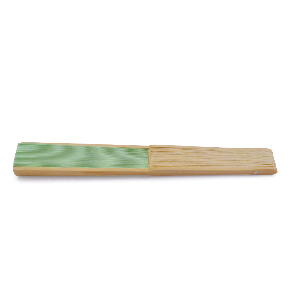 Eventails en Papier et Bambou - Couleur Vert - Par 10, 20 ou 50 Eventails