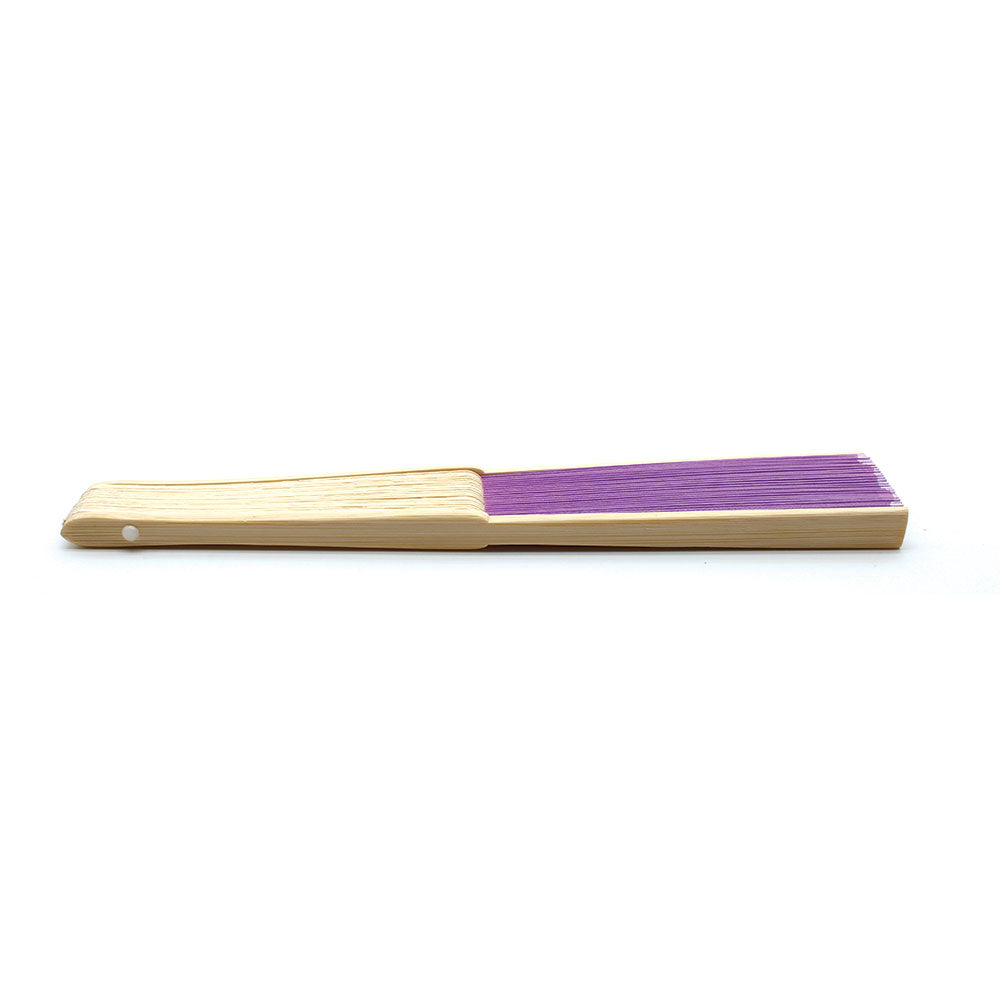 Eventails en Tissu et Bambou - Couleur Lavande - Par 10, 20 ou 50 Eventails