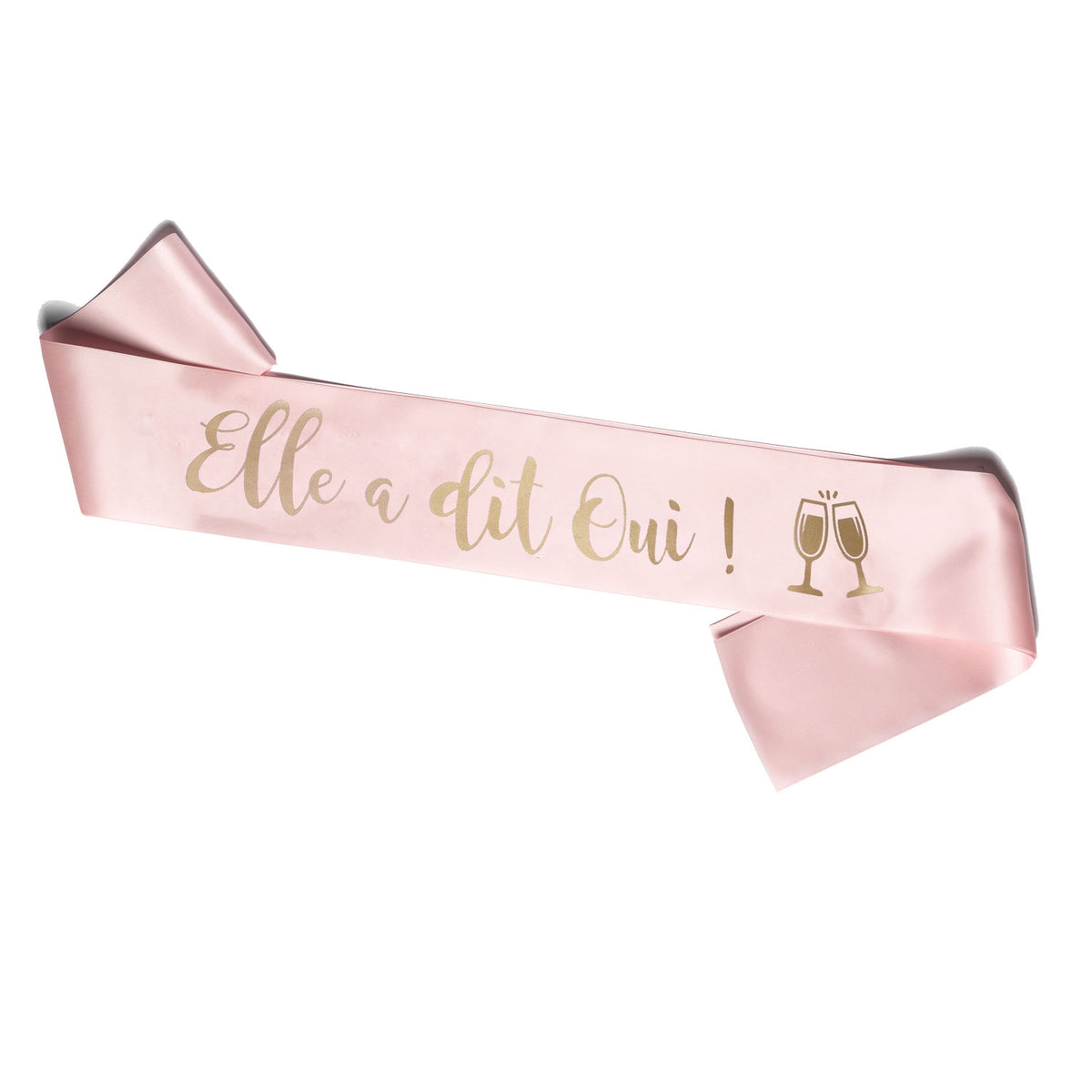 Pack de 5 écharpes Elle a dit Oui roses et or pour EVJF