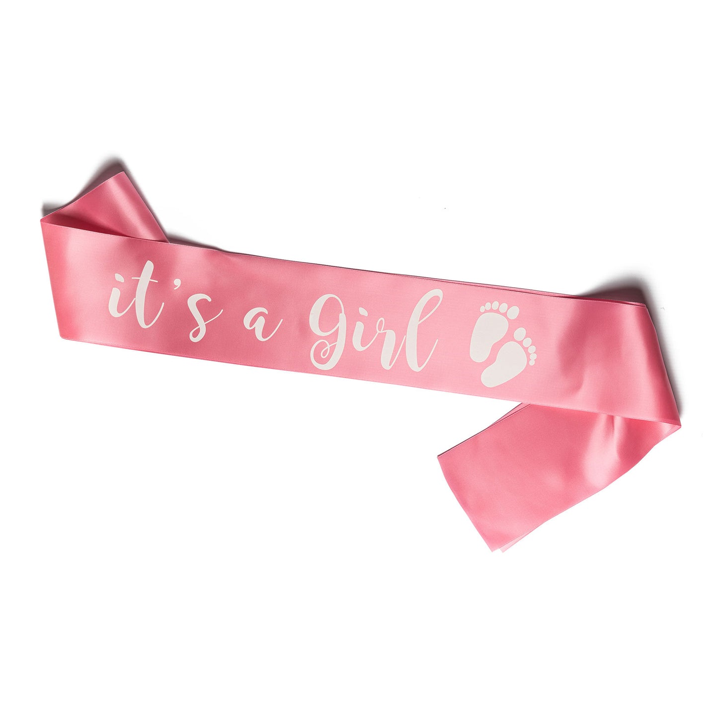 Echarpe It's a Girl - Rose et Blanc